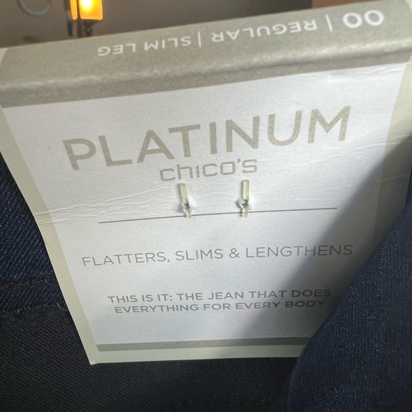 Chico’s Platinum Plum Coated Denim Pants - Picture 7 of 12